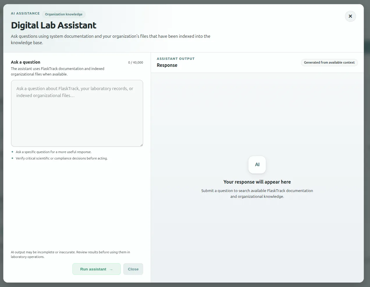 FlaskTrack AI Assistant, knowledge and information helper and full MCP Agentic workflow planning & execution
